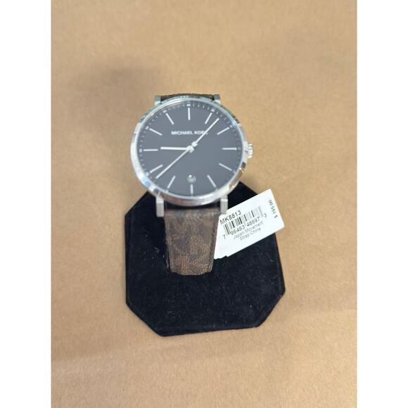 Michael Kors MK8813 Irving Quartz Three-Hand Brown PVC Men's Watch - Picture 4 of 4